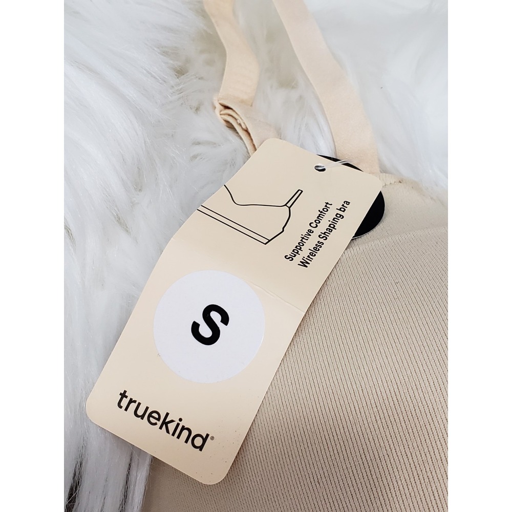 NEW SZ SMALL BEIGE Truekind Supportive Comfort Wireless Shaping Bra - Picture 2 of 4